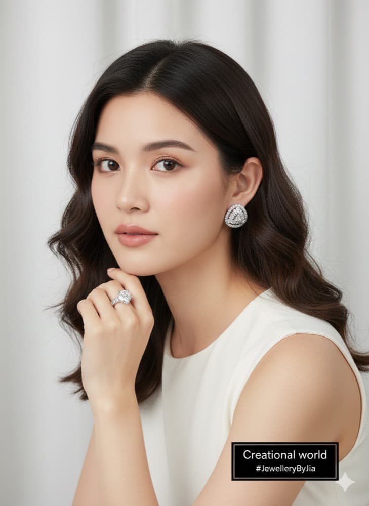 Aurielle Zircone Earrings premium quality, photographed against a plain background
