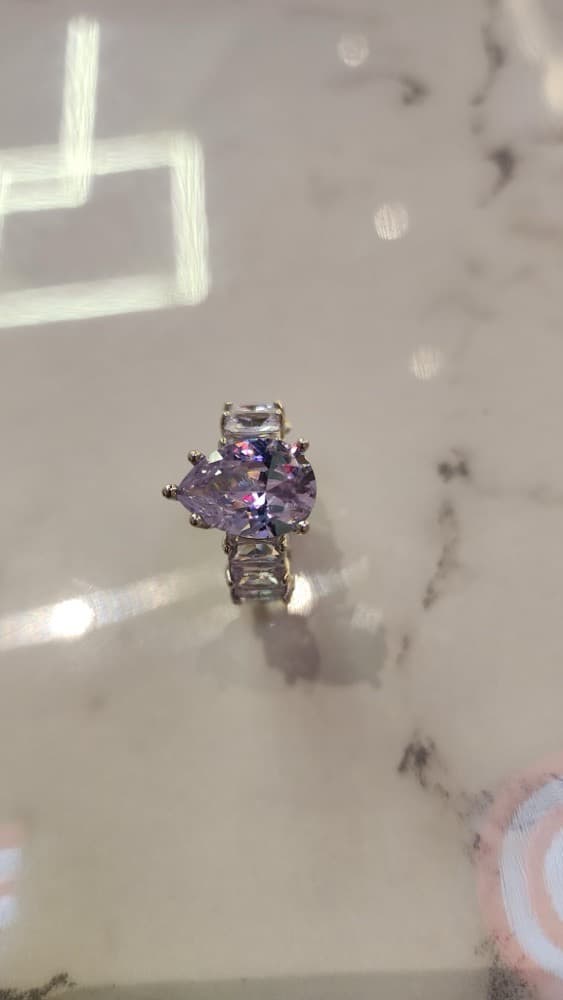 DropGlow 360-Zircon Ring, photographed against a plain background